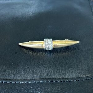 Vintage Gold and Crystal Brooch